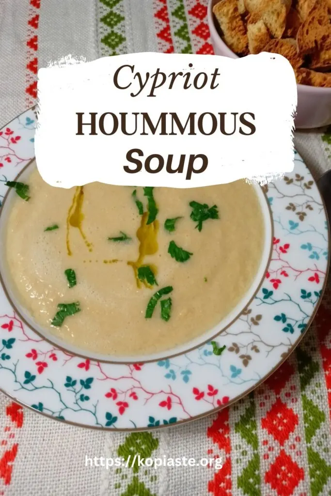 Collage Cypriot Hoummous soup image