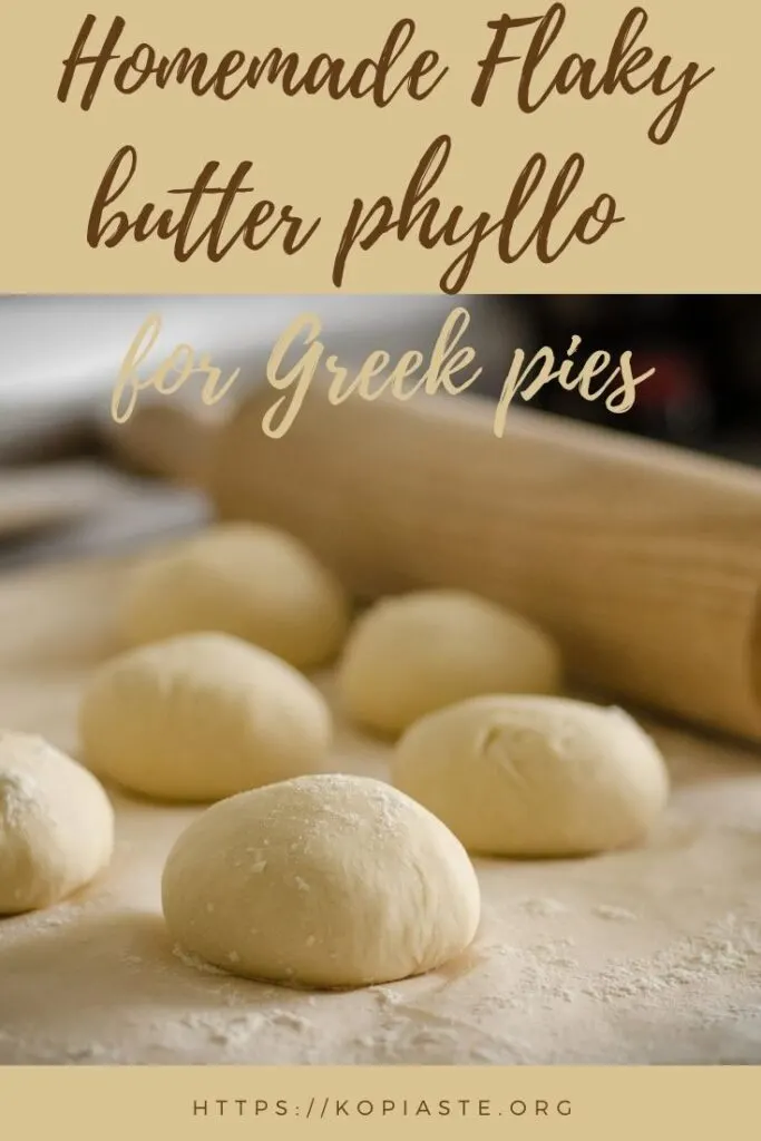 Collage Homemade Flaky butter phyllo for Greek pies