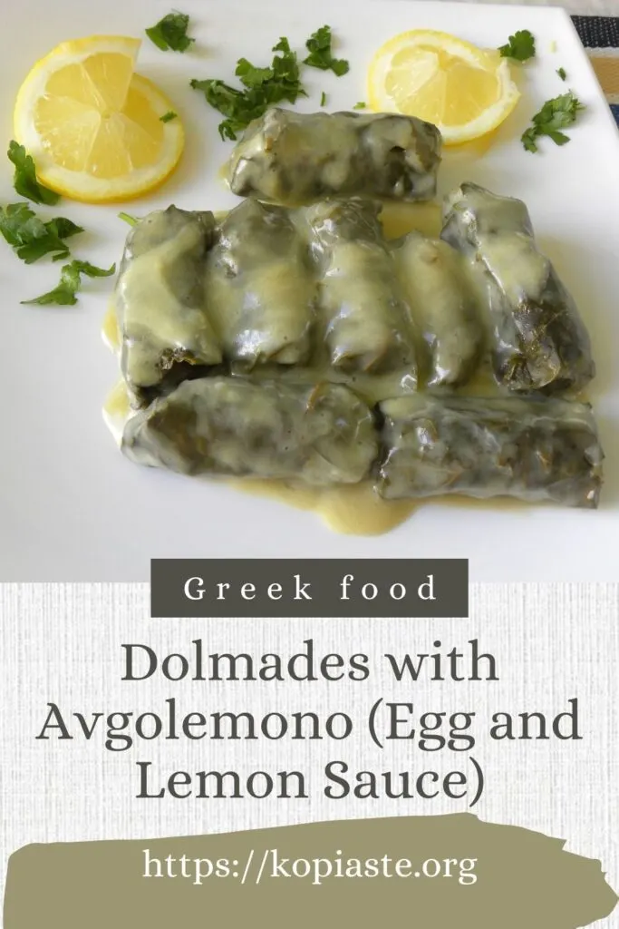 Collage dolmades avgolemono image