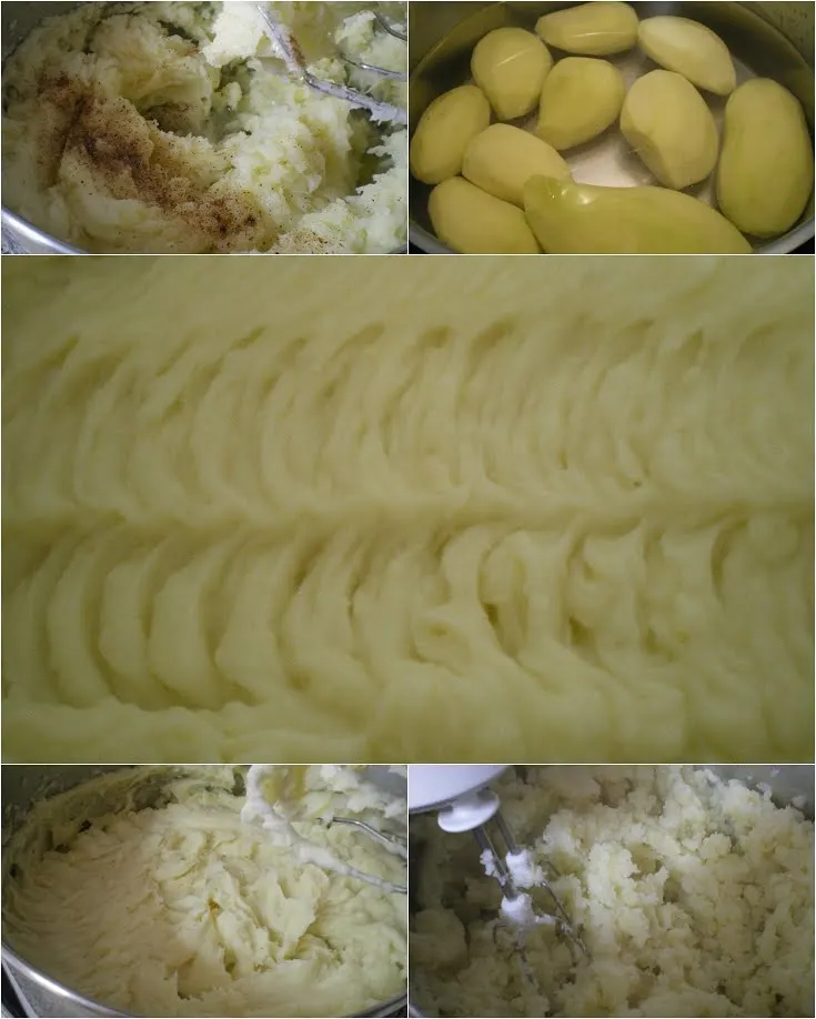 Collage patates poure mashed potatoes image