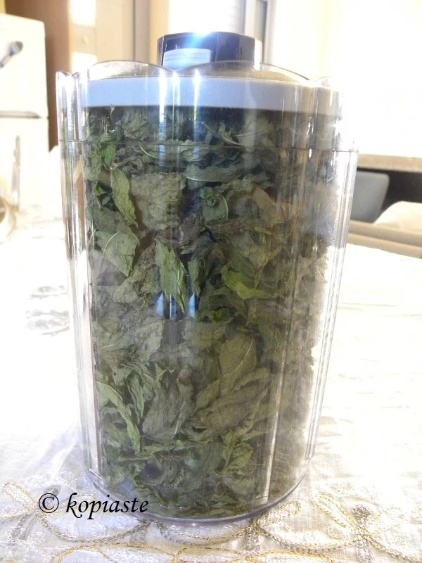 Drying mint 1