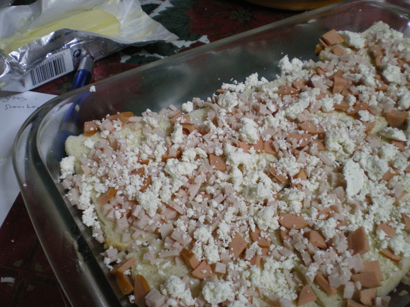 First layer of cheese and charcuterie image