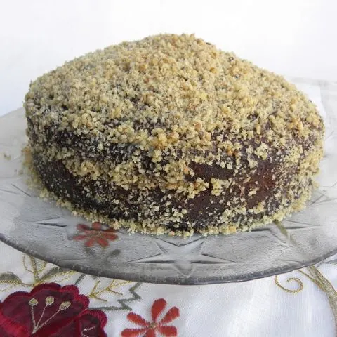 Karydopita with walnut frosting image