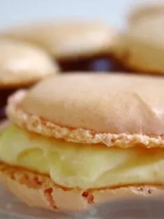 Macarons with pastry cream image