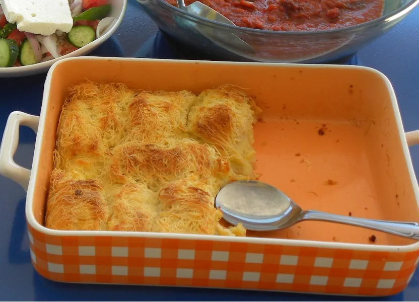 Tyropita with Greek salad image