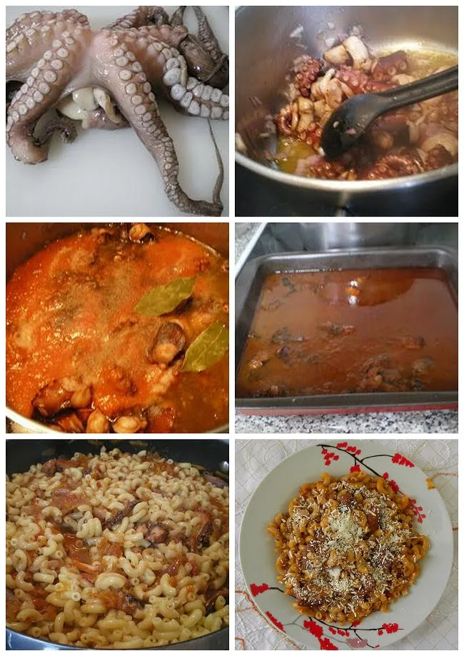 collage octopus with makaronaki kofto image