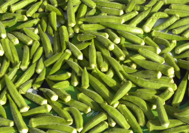 fresh okra mpamies cleaned image