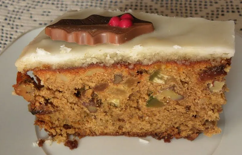 Christmas cake cut image