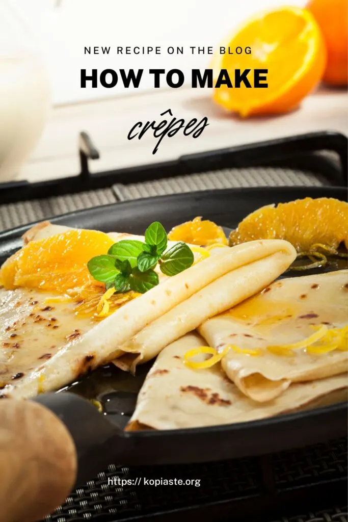 Collage crêpes with orange image