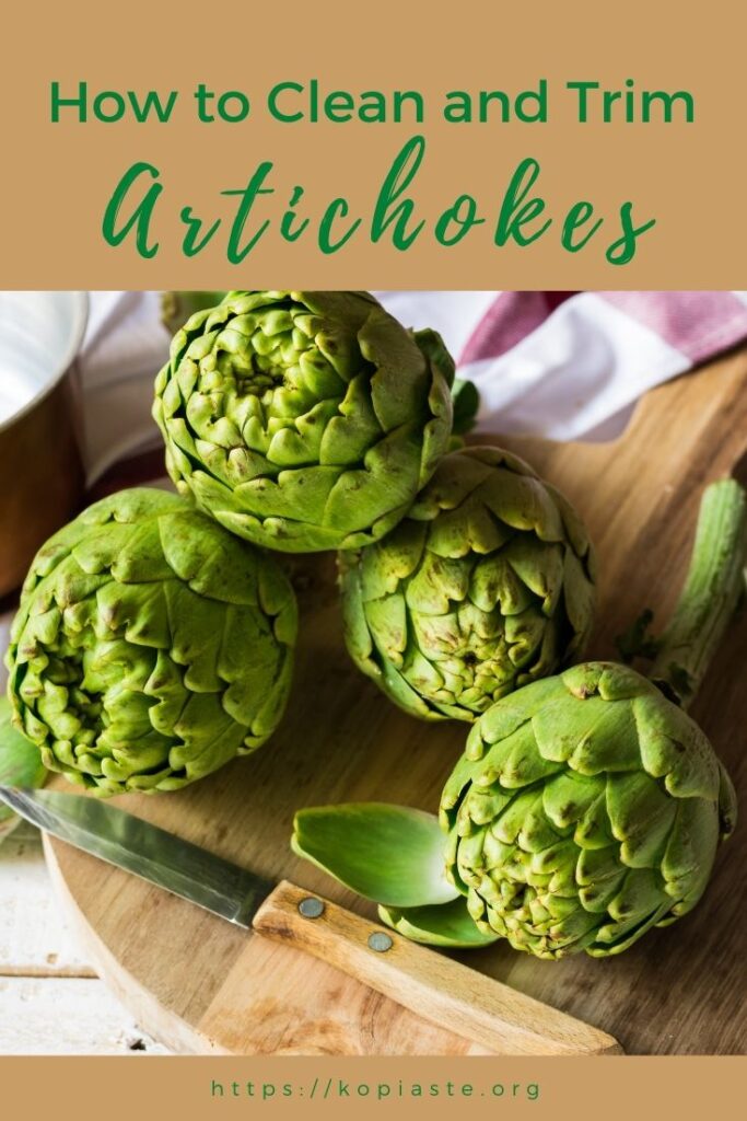 Collage How to clean an Artichoke image
