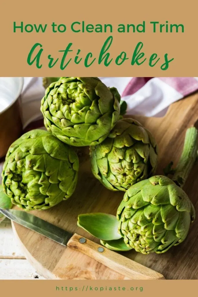 Collage How to clean an Artichoke image