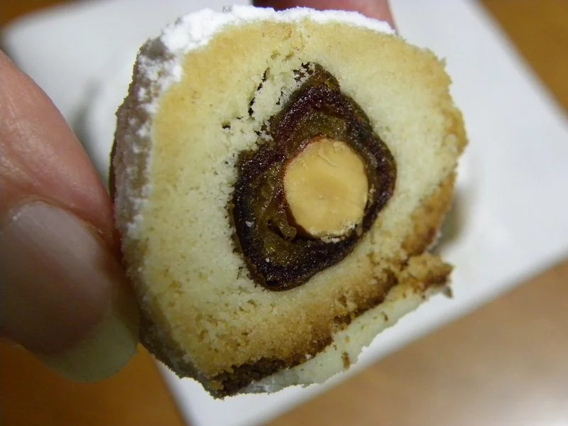 Date and almond filled kourabiedes photo