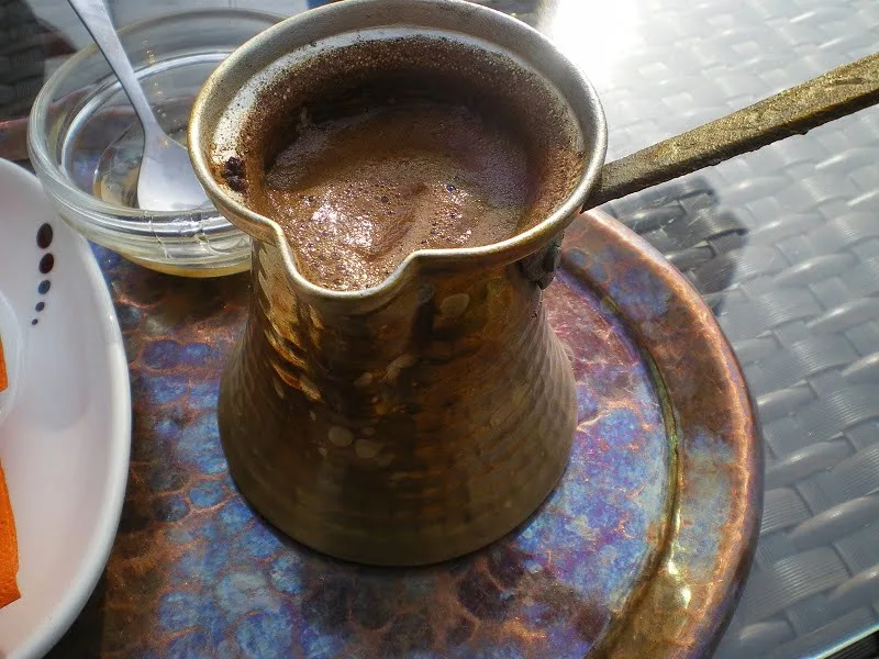coffee in copper briki image