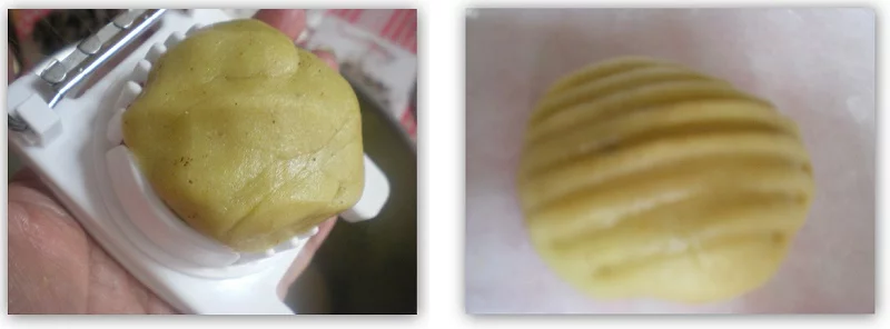 collage Melomakarona using egg cutter image