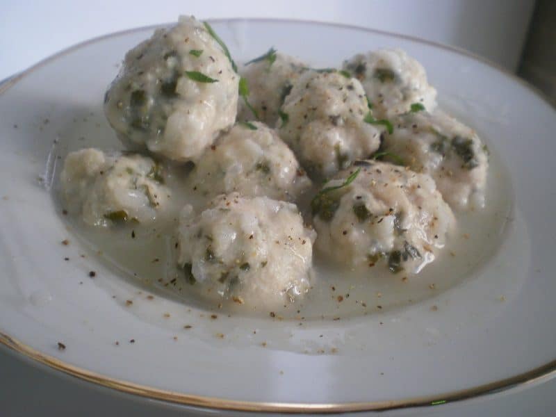 Chicken mince giouvarlakia avgolemono soup image