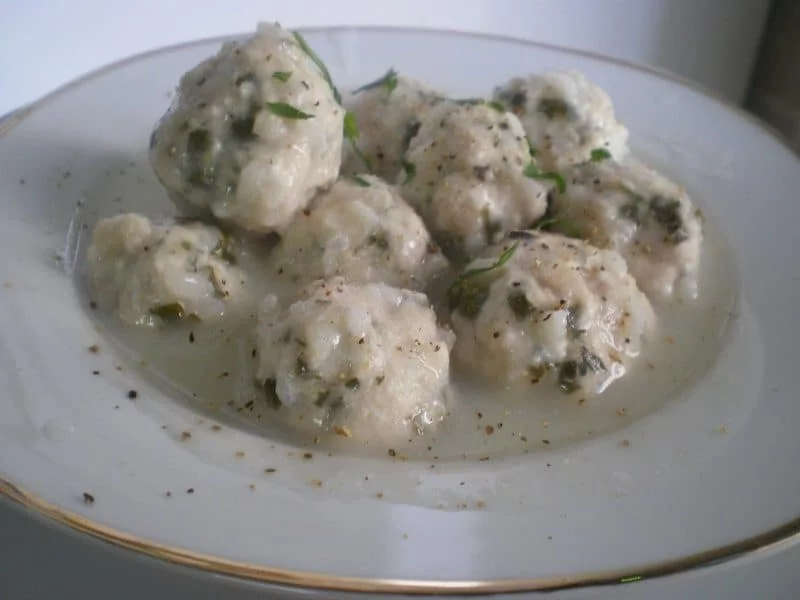 Chicken mince giouvarlakia avgolemono soup image