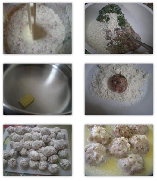 Collage Giouvarlakia Avgolemono Beef and Pork mince soup image