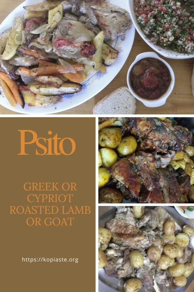 Collage lamb or goat psito image