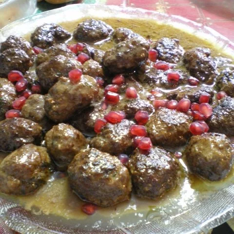 Greek Meatballs keftedes with pomegranate image