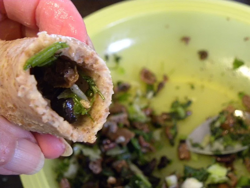 Vegan koupes with olives image