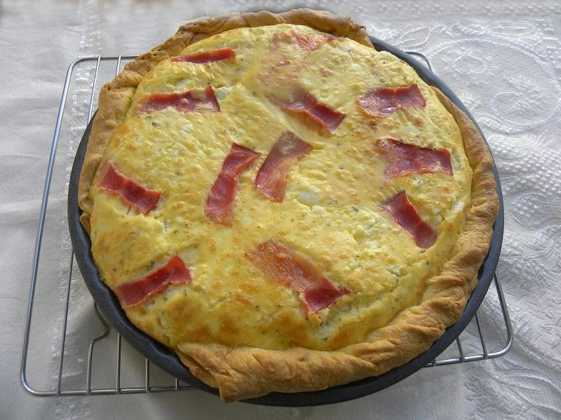 Feta and Graviera Quiche image