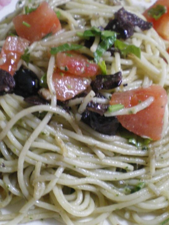 Spaghetti with Anchovies and Olives