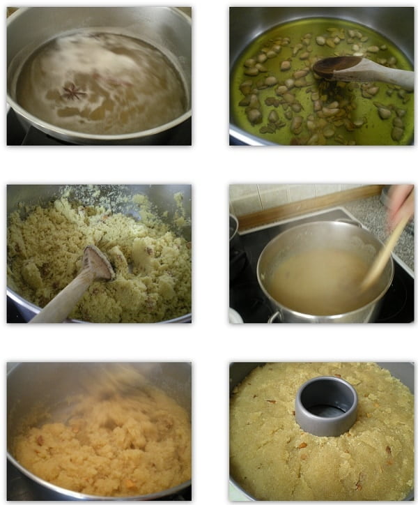 Collage preparing halvas