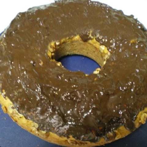 Carrot cake with chocolate glaze image