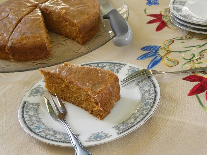 Carrot cake with lemon icing image