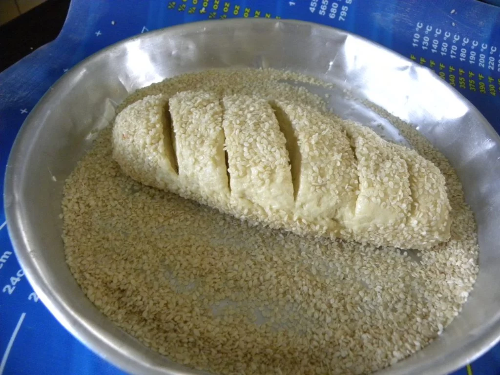 Cypriot koulouri bread not baked image
