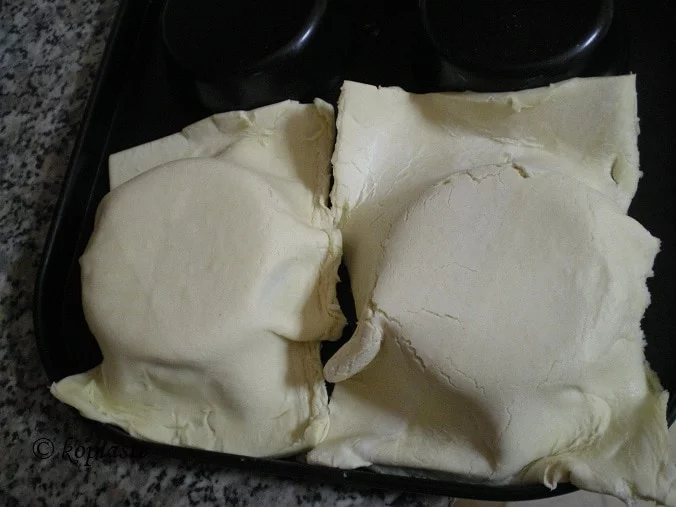 Making puff pastry cups