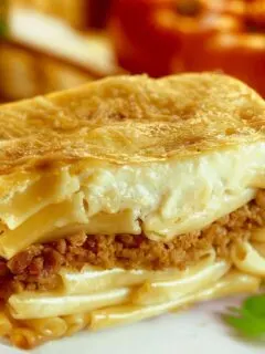 Pastitsio in a plate image