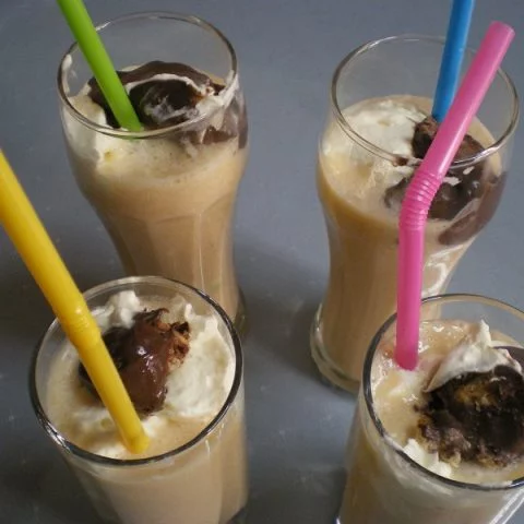 Glasses with milkshakes image