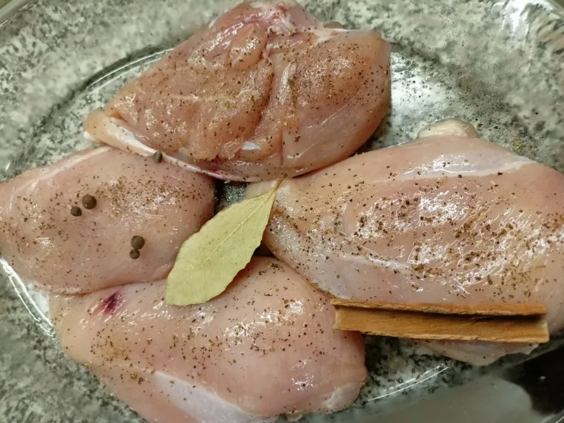 Seasoning the chicken fillets image