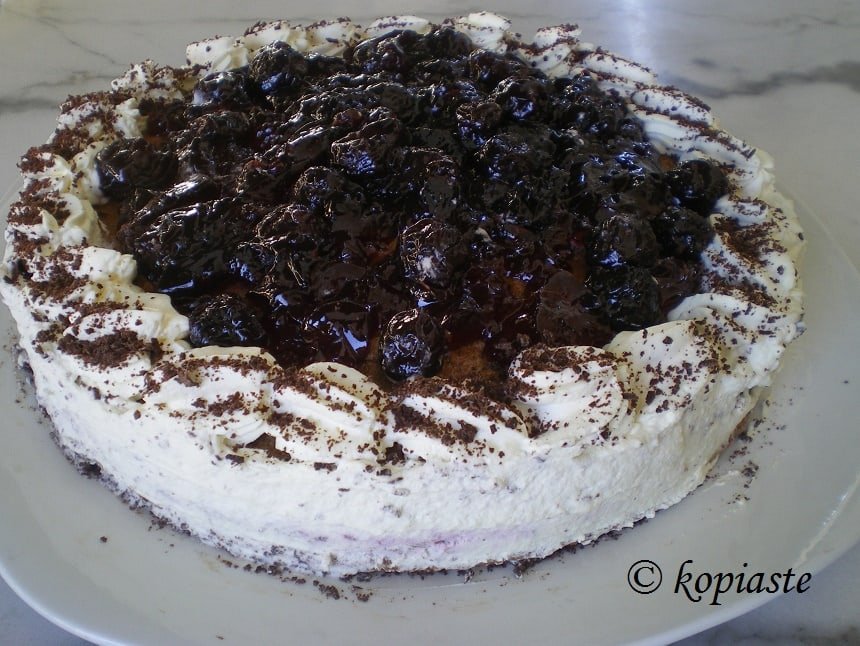 Black Forest Cherry and Gooseberry Cake