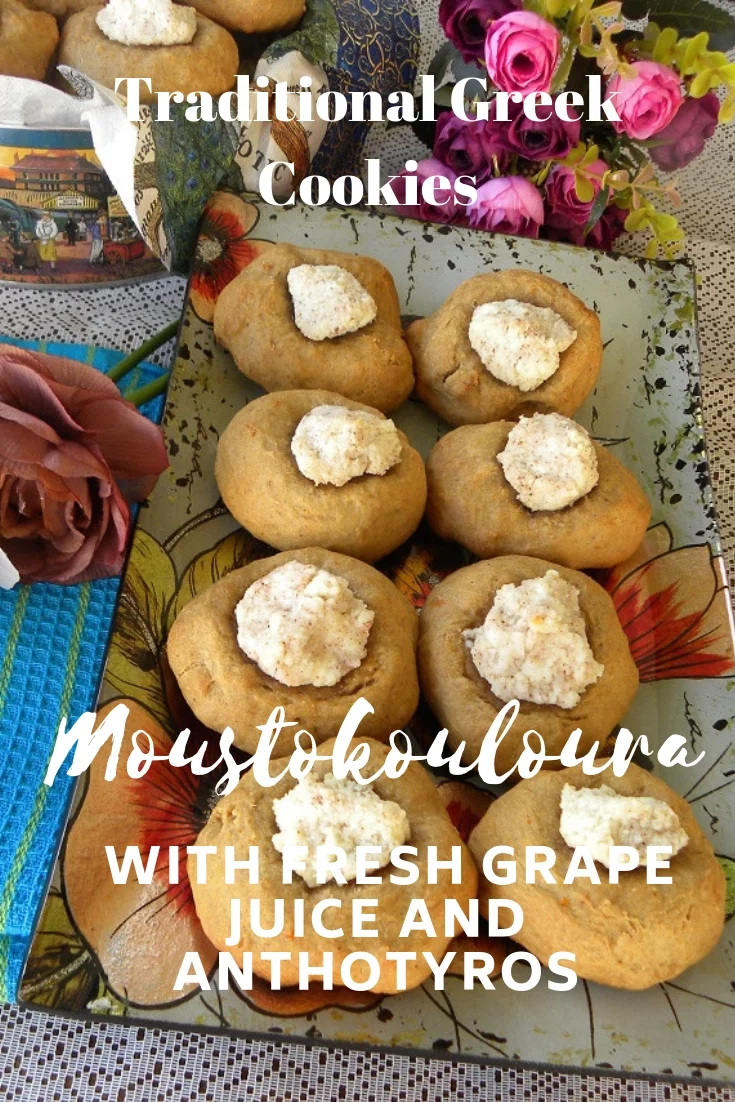 Moustokouloura with fresh grape juice and anthotyros image