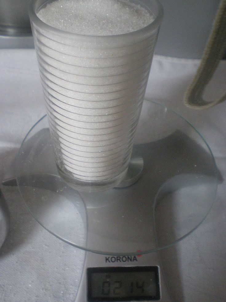 A glass of sugar image
