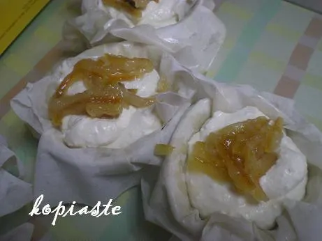 sweet cream cheese tyropita filling image