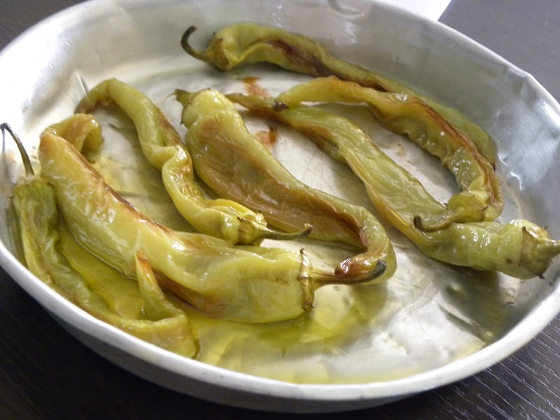 Roasting hot peppers image