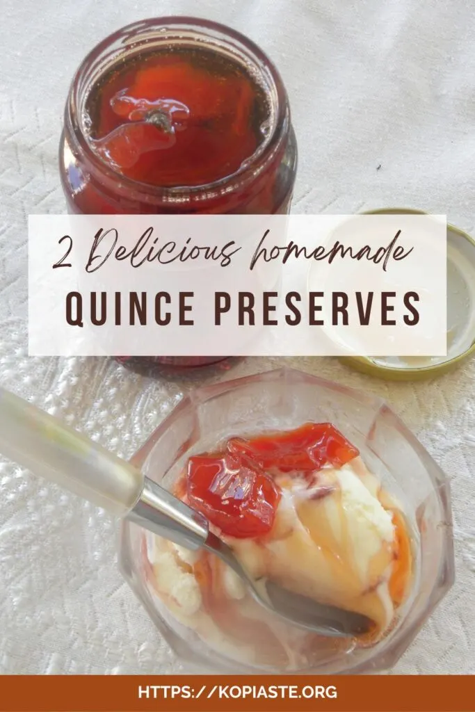 Collage 2 delicious homemade quince preserves image