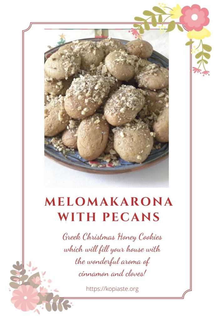 Collage Melomakarona with pecans image