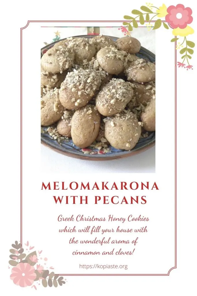 Collage Melomakarona with pecans image