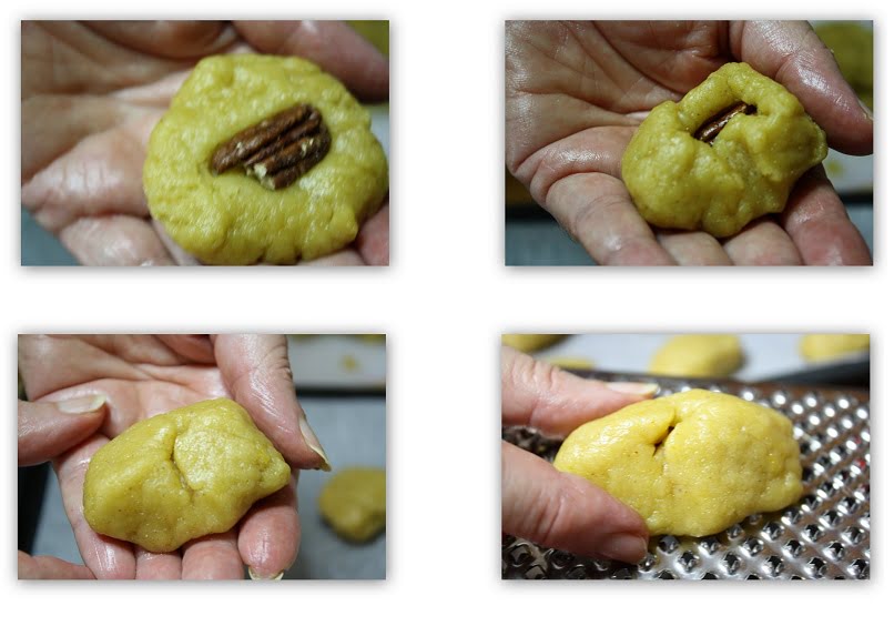 Collage Melomakarona with pecans image