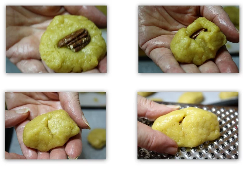 Collage Melomakarona with pecans image