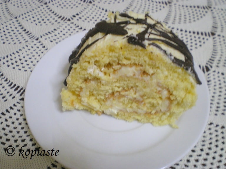 Lemon Roulade with chocolate