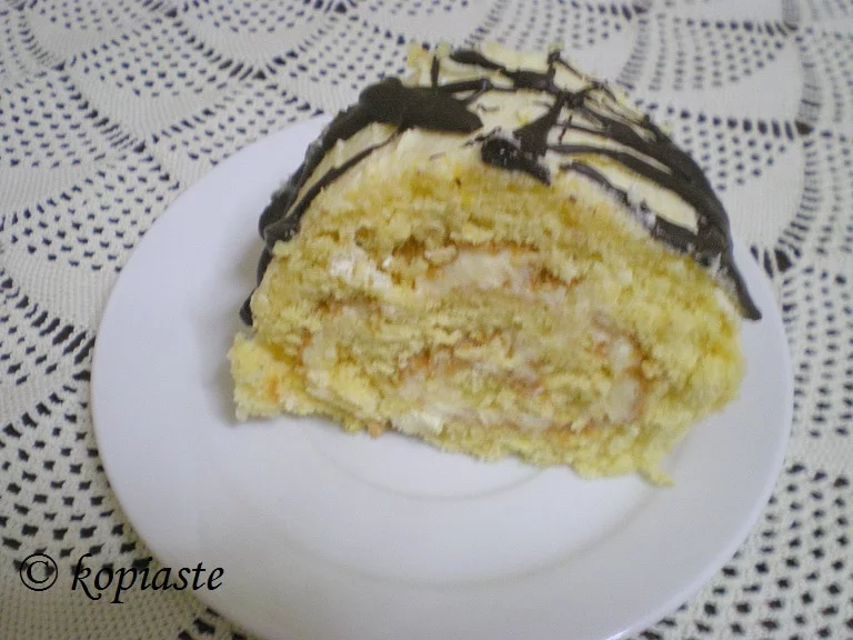 Lemon Roulade with chocolate
