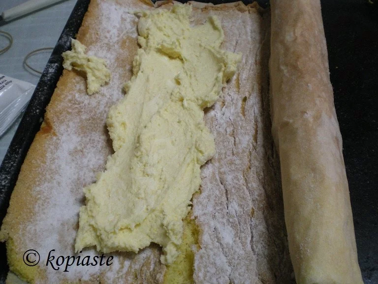 adding lemon cream