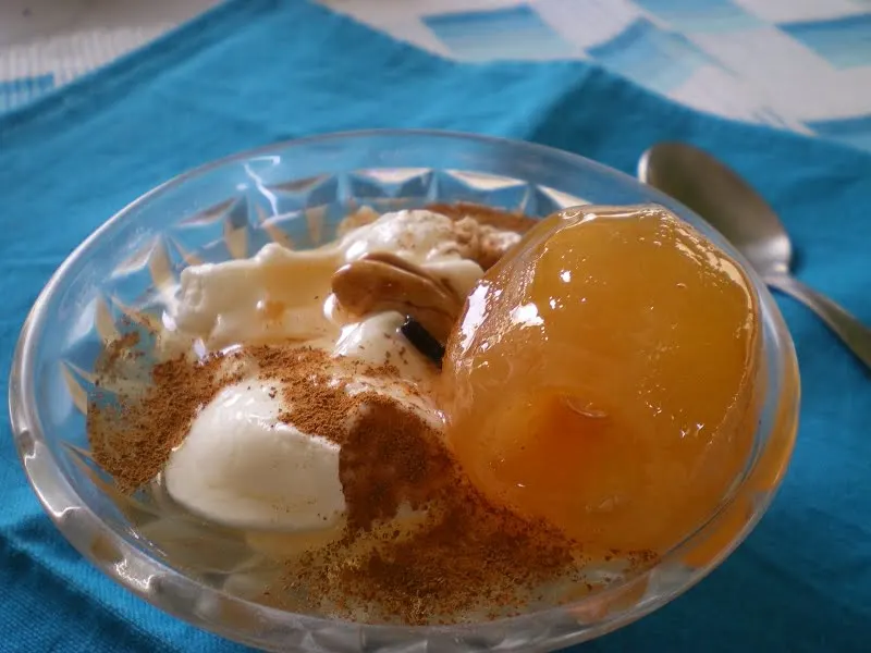 breakfast with Greek yoghurt and apple preserve image