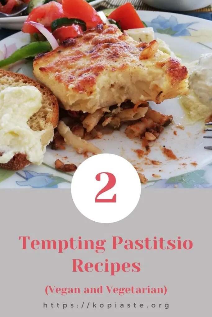 Collage Vegan and Vegetarian pastitsio image
