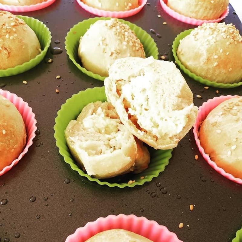 Graviera and feta mini bread rolls image